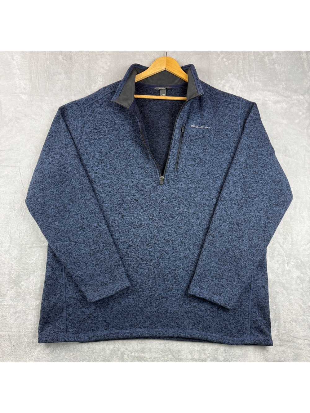 Eddie Bauer Blue Quarter Zip Fleece Sweater Pullover Tall 2XL Outdoor Gorpcore